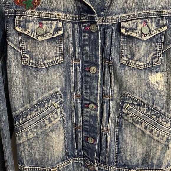 Mavi Jeans & Co Jean jacket, embroidered, Sz Large* See measurements - Picture 3 of 13